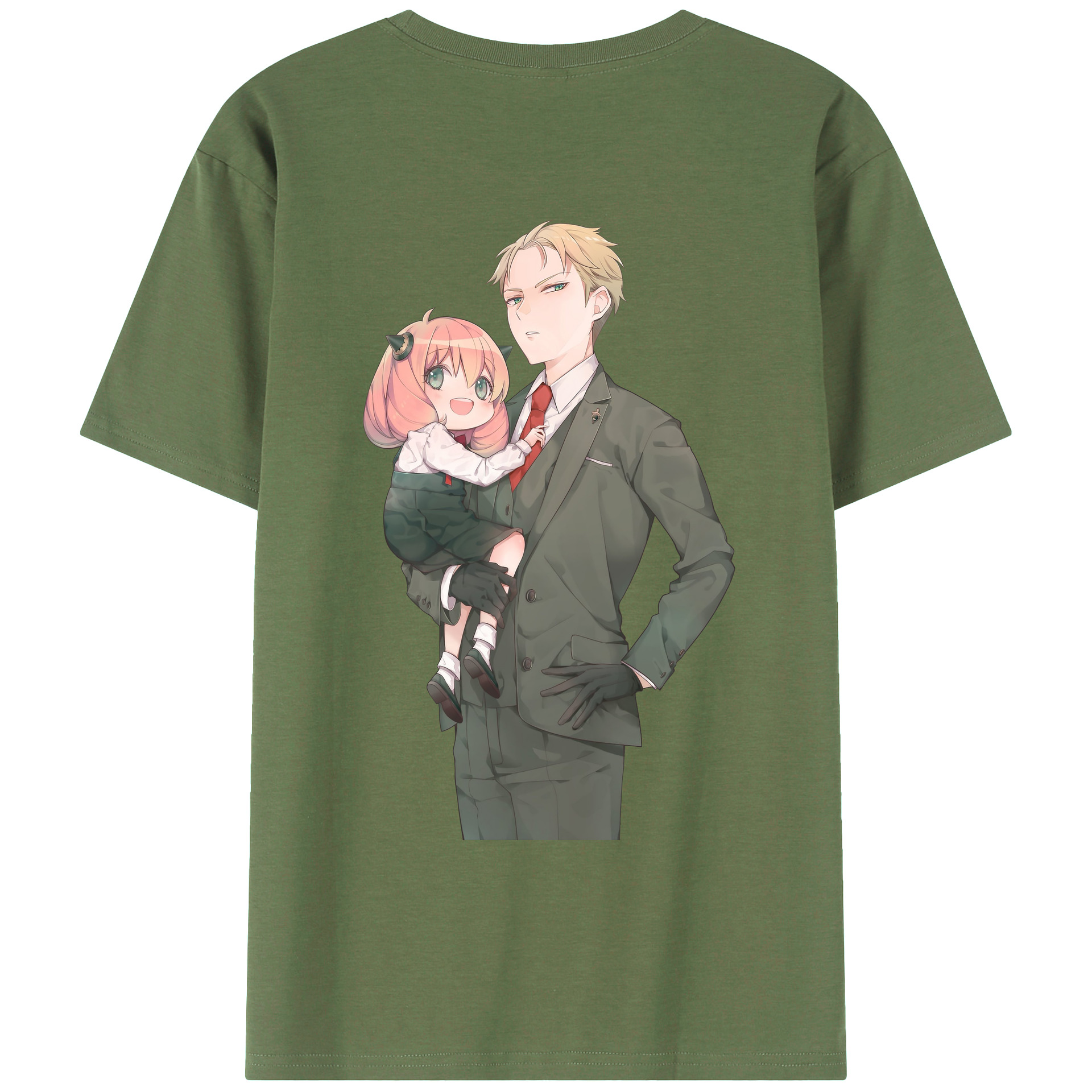（画像用） SPY×FAMILY间谍家家酒 綿100％ メンズ半袖Tシャツ（バックプリント） 通気性
